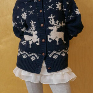 Fair Isle Contrast Reindeer Collar Sweater